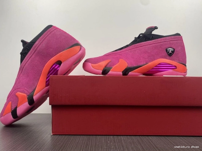 Cheap Jordan DH4121-600 (W) 14 Pink Shocking Retro Low 0813